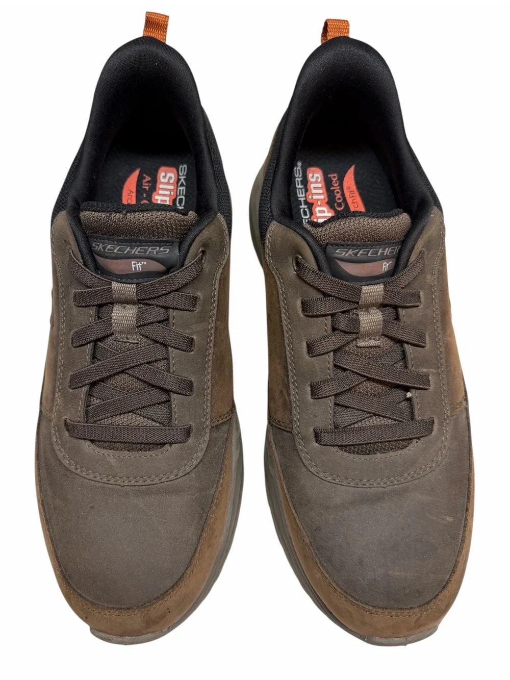 Skechers Slip-ins Arch Fit Sneakers Brown Leather Mens 11 Slip On shoes SN210981